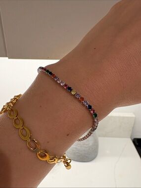 Multicolor‎ Crystal Tennis Bracelet
